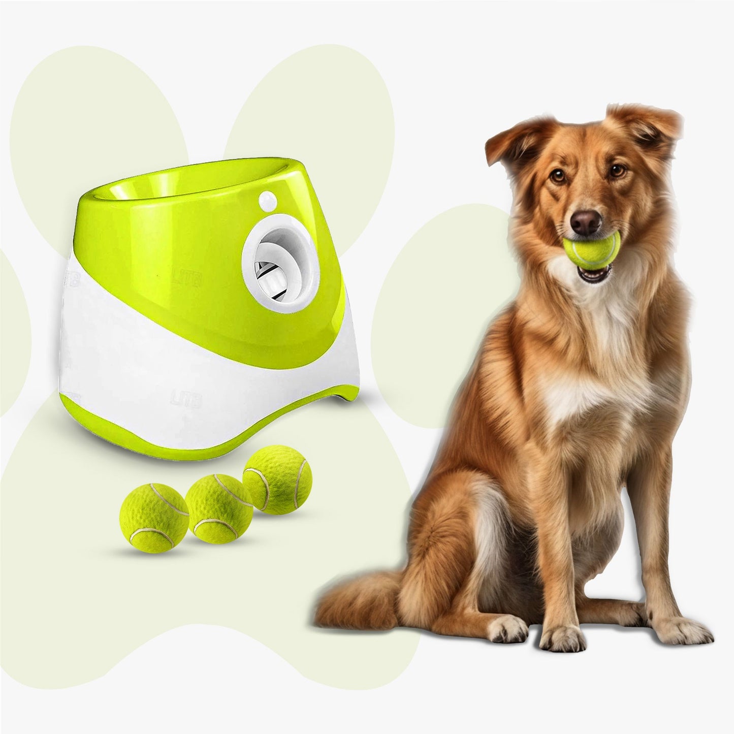 PfotenLove Automatischer Ballwerfer – Interaktives Hundespielzeug für endlosen Spielspaß