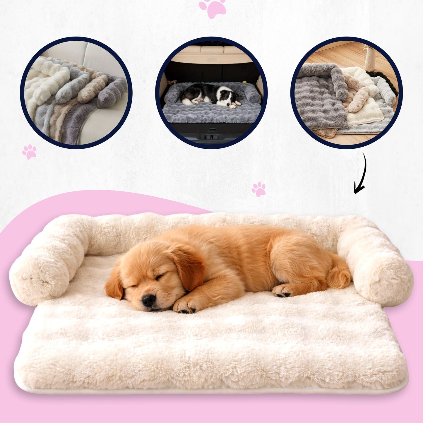 PfotenDream Premium Hundebett – Ultraweiches Komfortbett für erholsamen Schlaf